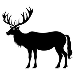 Naklejka na ściany i meble deer silhouette vector