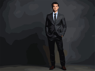 Obraz premium businessman in suit and tie