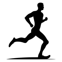 Fototapeta na wymiar silhouette of a person running