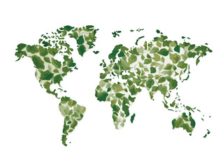 Fototapeta premium green world map
