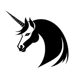 horse head silhouette unicorn vector silhouette 