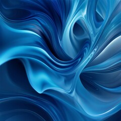 Fototapeta premium blue flowing wave abstract illustration background