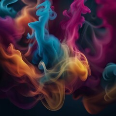 Obraz premium colorful flowing wave abstract illustration background
