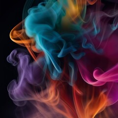 Obraz premium colorful flowing wave abstract illustration background