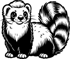 Fluffy Ferret Cartoon icon