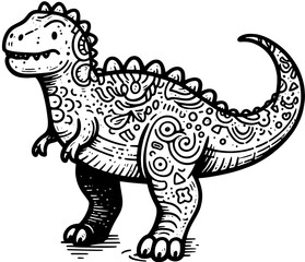 Doodle Dinosaur Cartoon icon 9