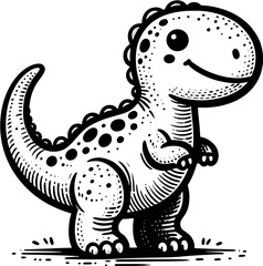 Doodle Dinosaur Cartoon icon 5