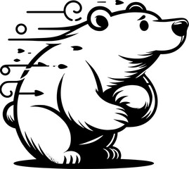 Breezy Bear Cartoon icon
