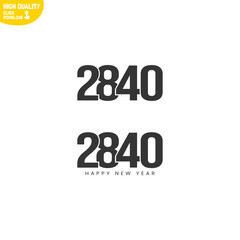 Creative Happy New Year 2840 Logo Design