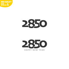 Creative Happy New Year 2850 Logo Design