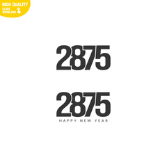 Creative Happy New Year 2875 Logo Design