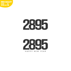 Creative Happy New Year 2895 Logo Design