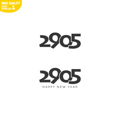 Creative Happy New Year 2905 Logo Design