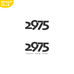 Creative Happy New Year 2975 Logo Design