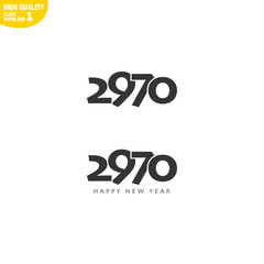 Creative Happy New Year 2970 Logo Design