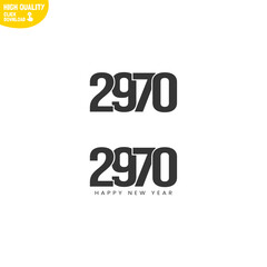 Creative Happy New Year 2970 Logo Design