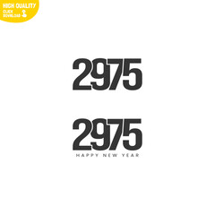 Creative Happy New Year 2975 Logo Design