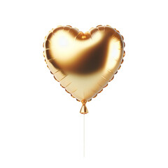 silver color heart shaped balloon isolated. transparent PNG