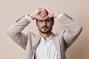 man business crazy suit screaming businessman work shouting angry sad boss