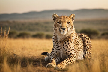 cheetah in the savannah