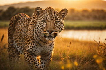 cheetah in the savannah	