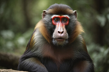 portrait of baboon