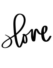 Love Calligraphy SVG Vector