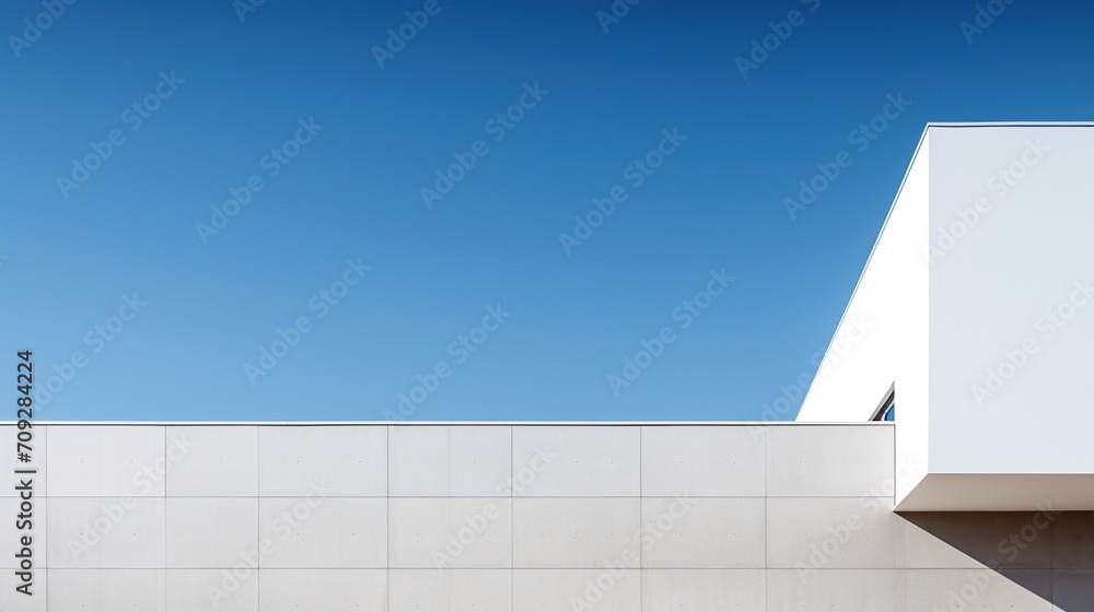 Aufkleber a striking example of modern architecture featuring the stark contrast between the white building an