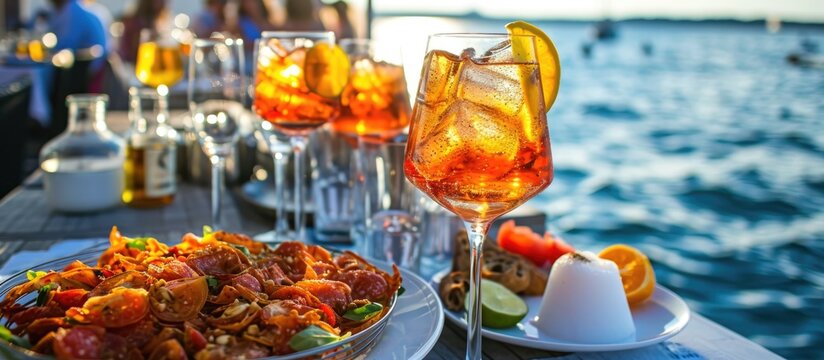 Italian small bites and drinks by the pier