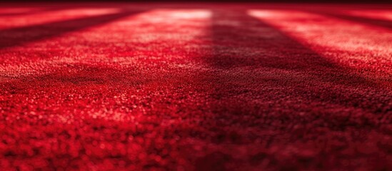 Soft and velvety texture resembling a red carpet.
