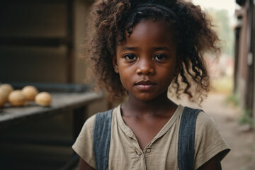 hungry portrait of a child in Africa