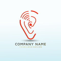 Audiology business vector logo design