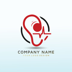 Audiology business vector logo design