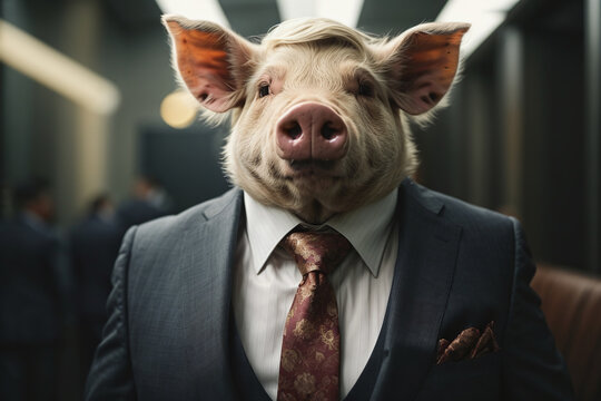 portrait of a pig 