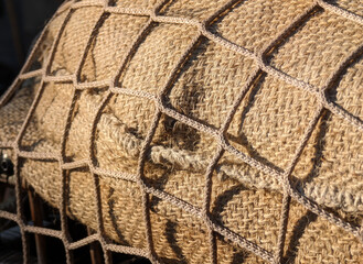 cotton bag with a net