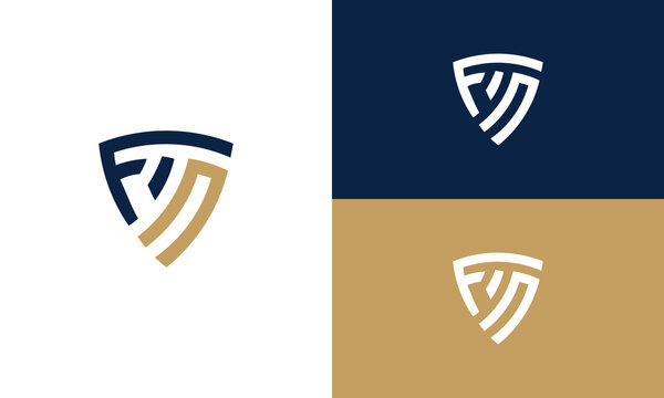 initials fn monogram logo design vector