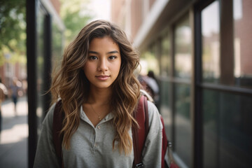 student portrait in the city