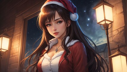 Fototapeta premium Christmas girl