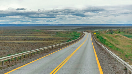Road in the countryside at patagonia-South America.