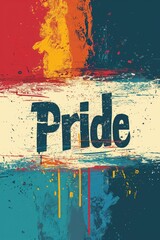 Poster or banner in the colors of the LGBT Pride rainbow