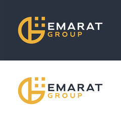 Fototapeta premium Unique creative modern minimalist real estate realtor property construction building roofing mortgage logo design