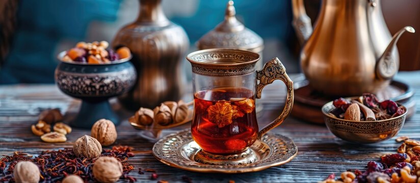 Ramadan food: Blend dried fruits and nuts with Arabic tea.