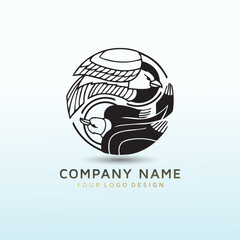 Eagle Travel Sticker logo design