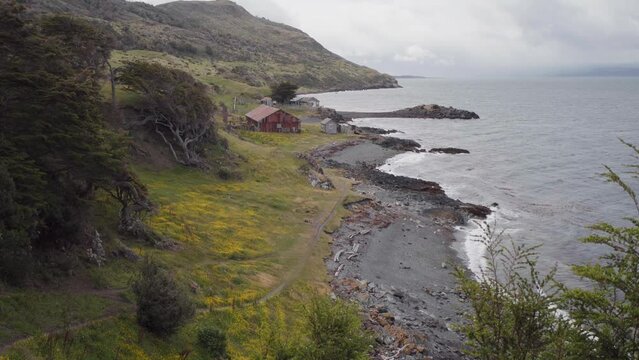 La Estancia Tunel trail at Tierra del Fuego National Park, Ushuaia - Argentina - dec 2th 2023