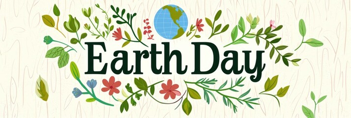 Earth Day, greeting, celebration. Eco friendly concept.