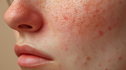 Detailed Skin Condition: Focus on Facial Rosacea