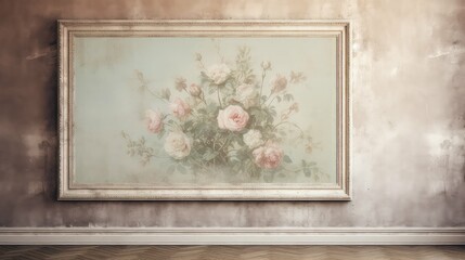 floral vintage flower background illustration antique pastel, romantic elegant, nostalgic feminine floral vintage flower background