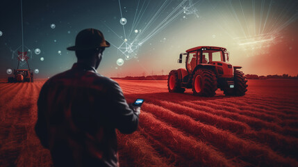 Smart agriculture concept. Ai