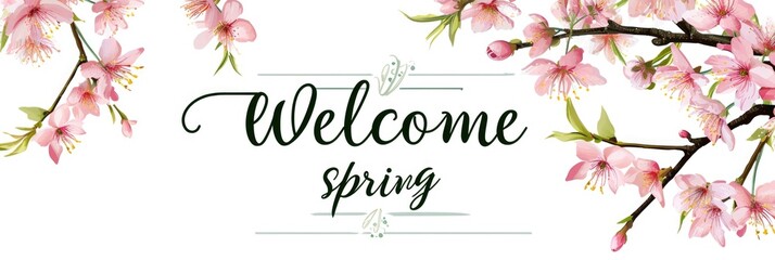 "Welcome Spring". Positive lifestyle concept.