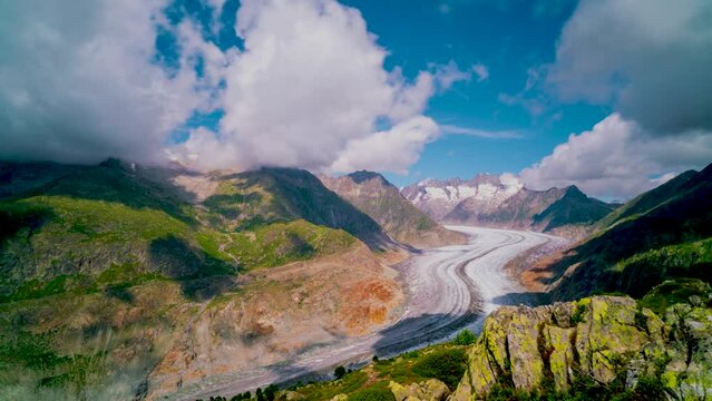 Timelapse over the Aletsch Glacier